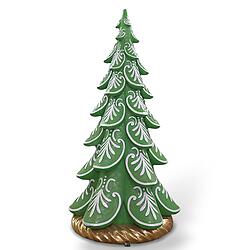 Christmas Tree 3D Statue Green with Gold Leaf 8 FT Large