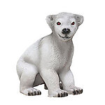 Baby Polar Bear Sitting Statue