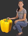 Large Yellow Bell Pepper Statue
