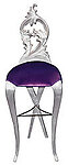 Diana Velvet Luxury Modern Bar Stool Purple Velvet