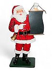 Santa With Menu Board Display Statue