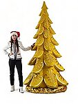 Gold Christmas Tree 3D Statue Gilded in Gold Leaf 8 FT Large