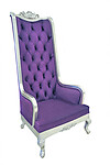 High Back Chair - King Throne Purple