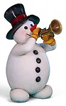 Snowman with Trumpet Statue