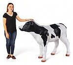 Calf Statue Life Size Holstein Black and White 4FT