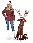 Funny Reindeer Roller Skating Christmas Decor 5FT