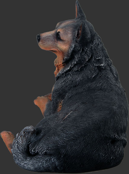 blue heeler garden statue