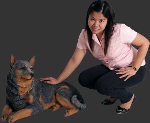 blue heeler statue