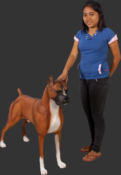 boxer welcome statue