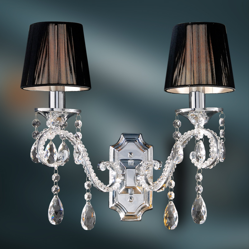 K9 Crystal Chandelier Wall Sconce Crystal Wall Lamp Polished Chrome Finish 