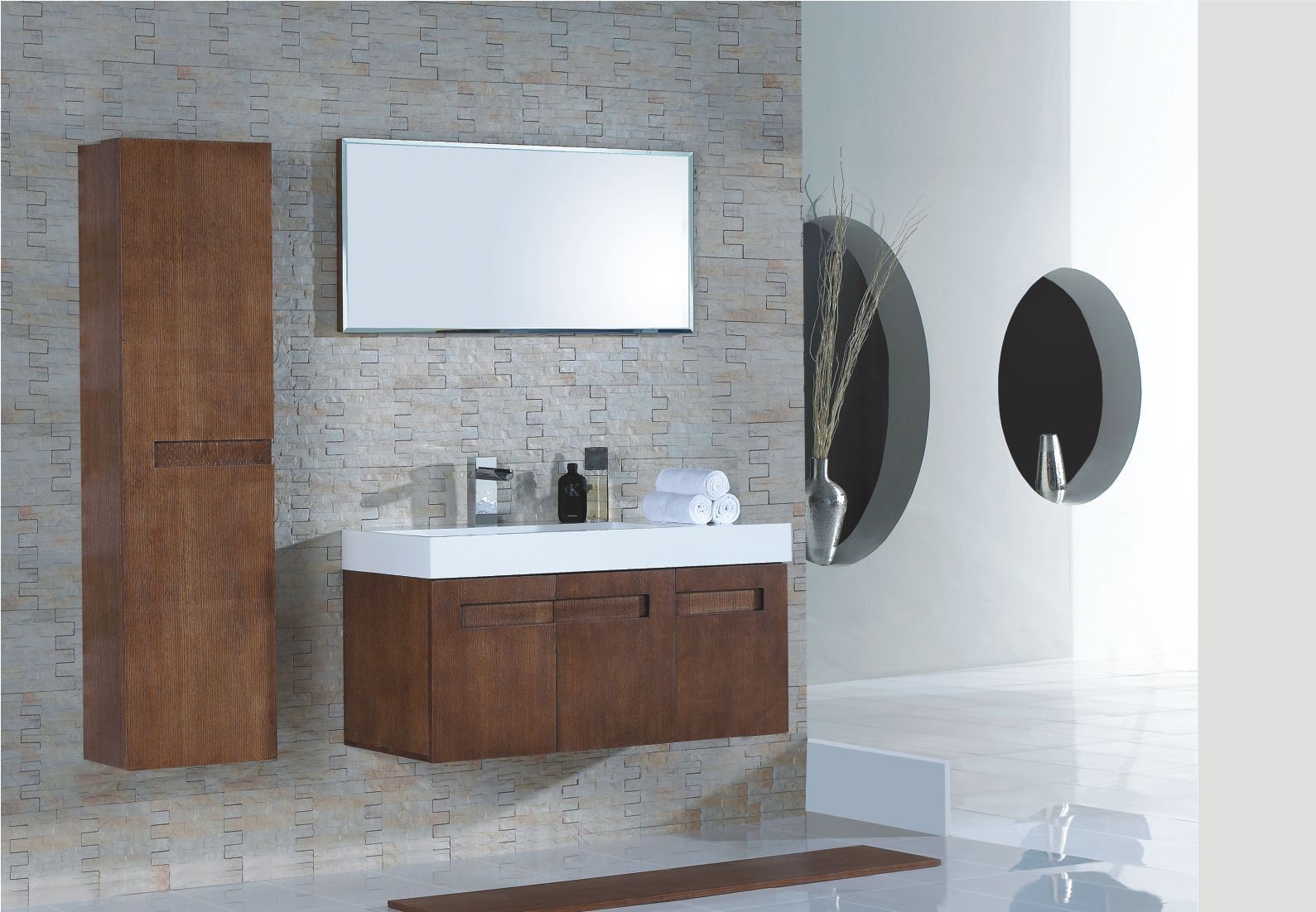 Modern Bathroom Vanity Maiori, Bathroom Vanity And Linen Closet Sets