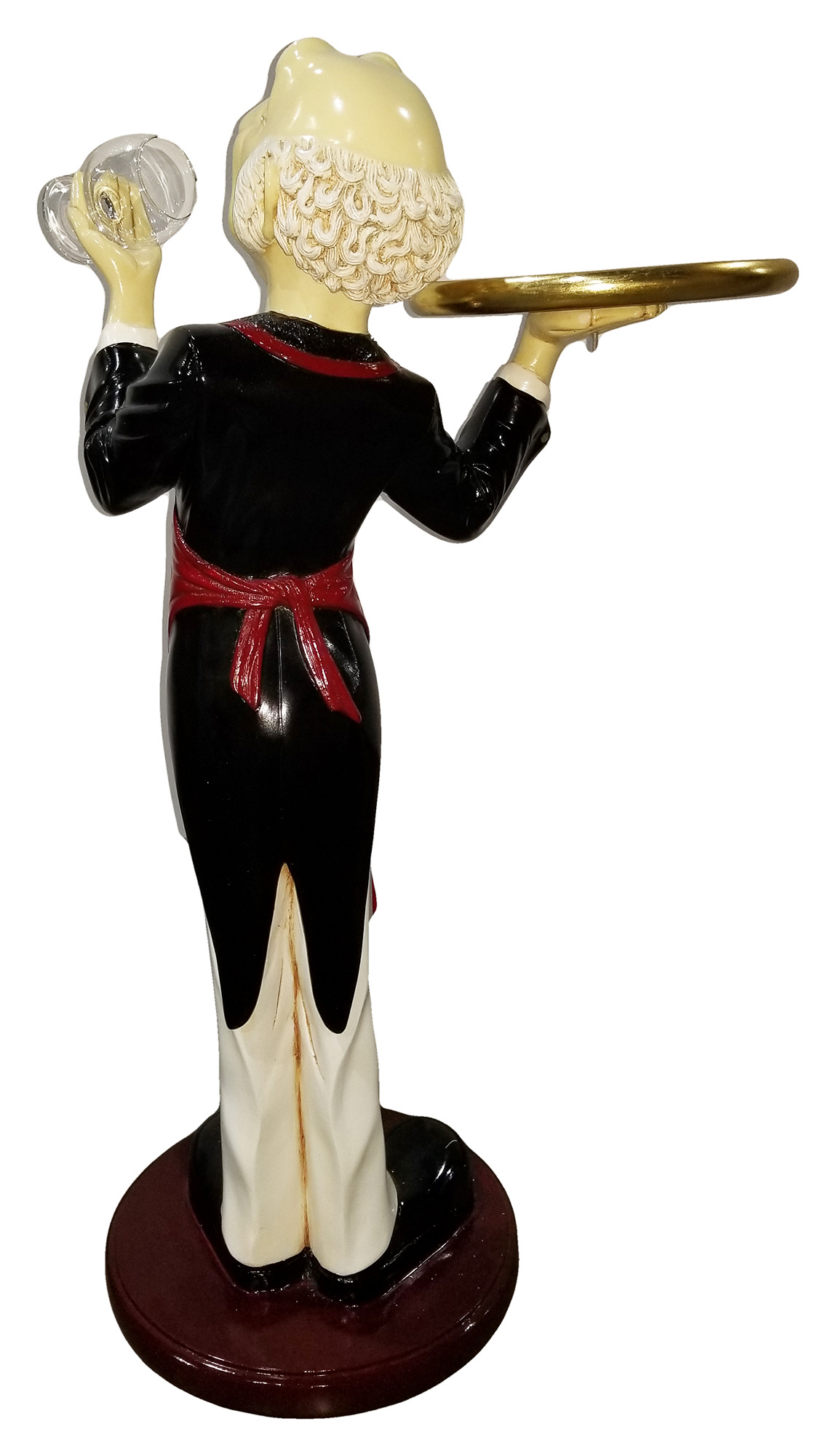 Waiter w/ Menu Food Sign Butler Statue Connoisseur Statue with Menu Board 