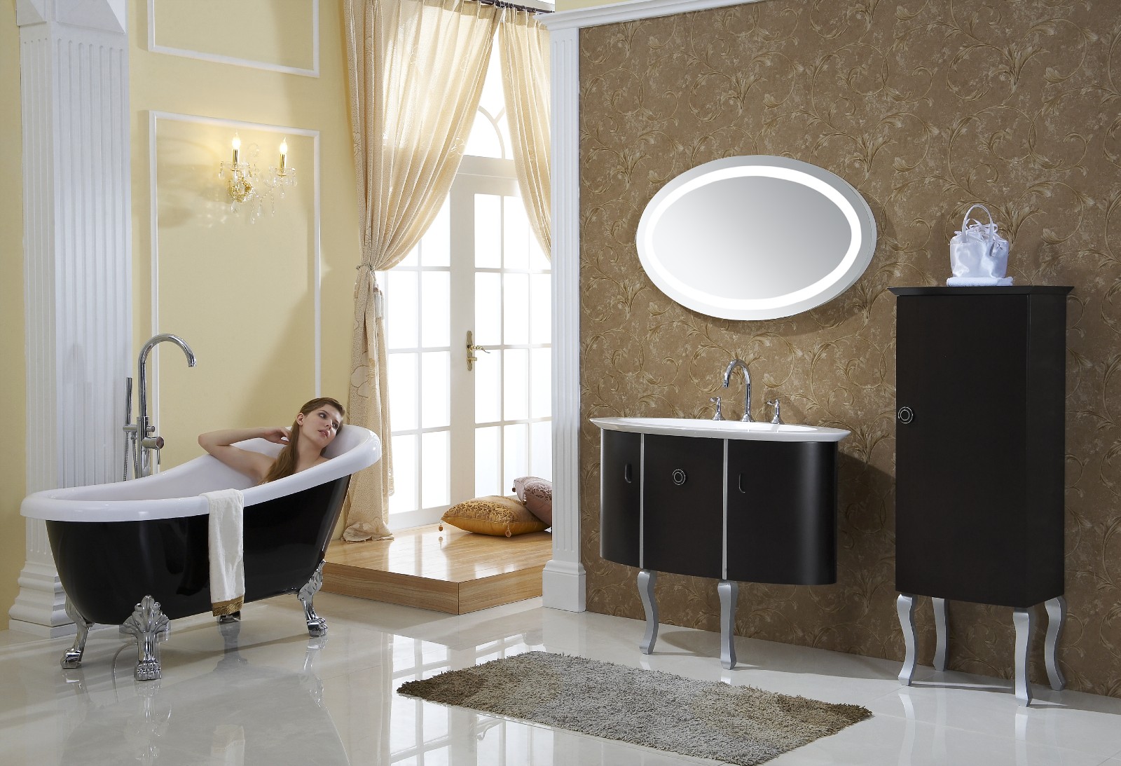 Crio Modern Bathroom Vanity Set 45, Bathroom Vanity 45 Inch