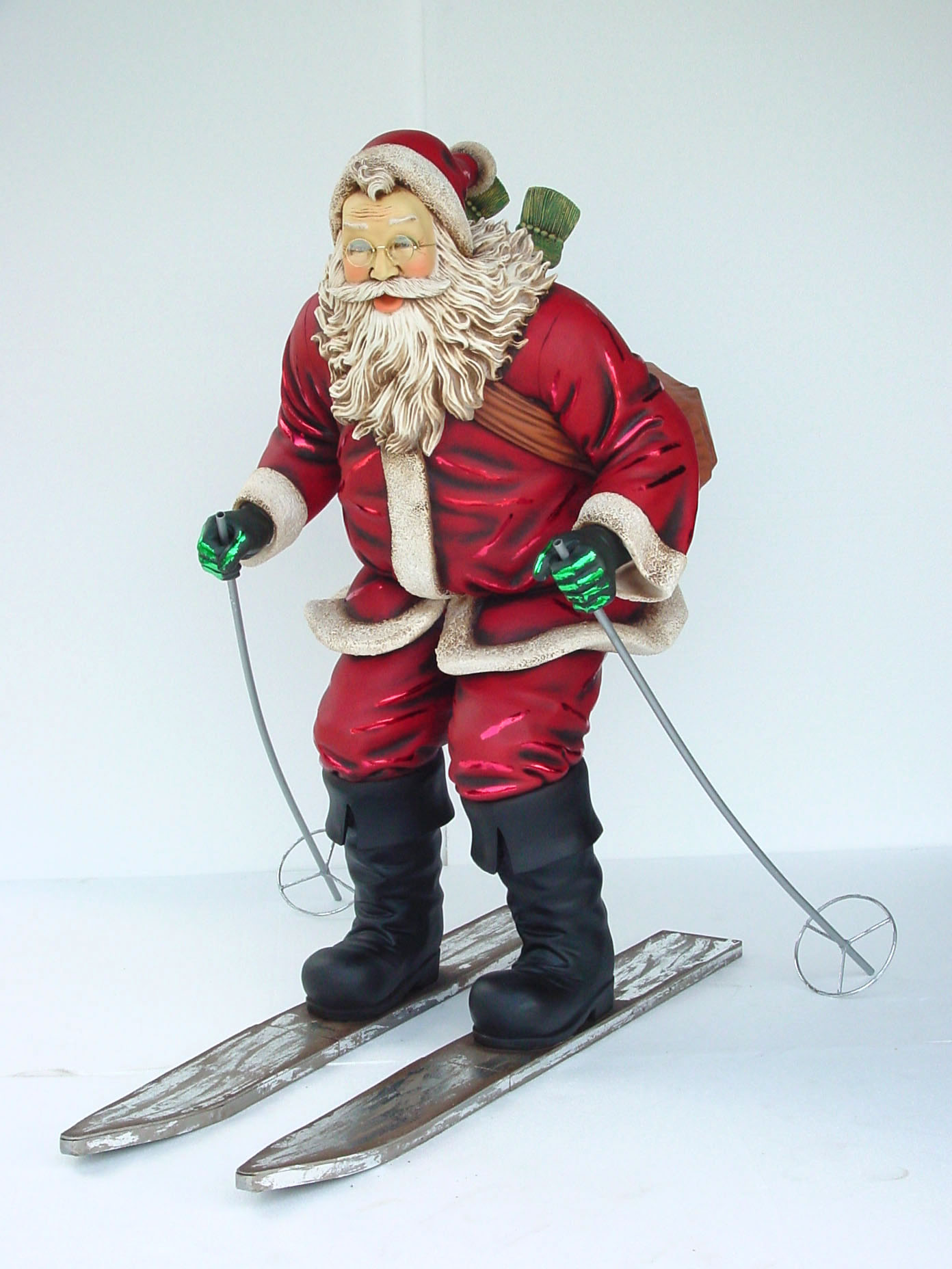 santa claus skiing statue christmas decor life size 5ft santa claus skiing statue christmas decor life size 5ft