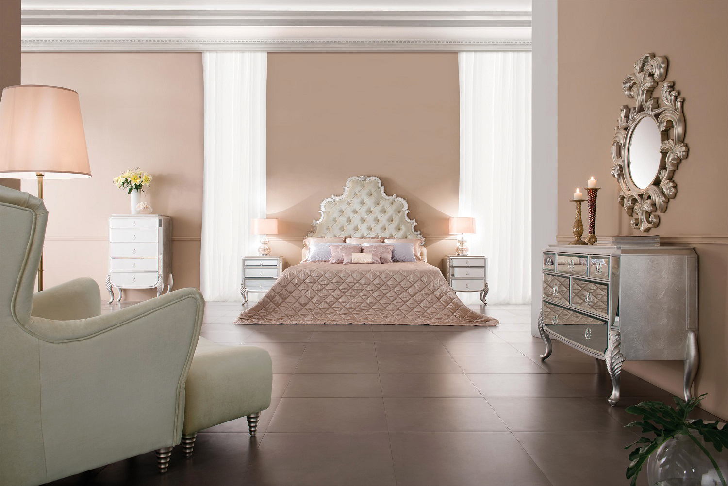 Mirrored Dresser Bedroom Dresser Florentine