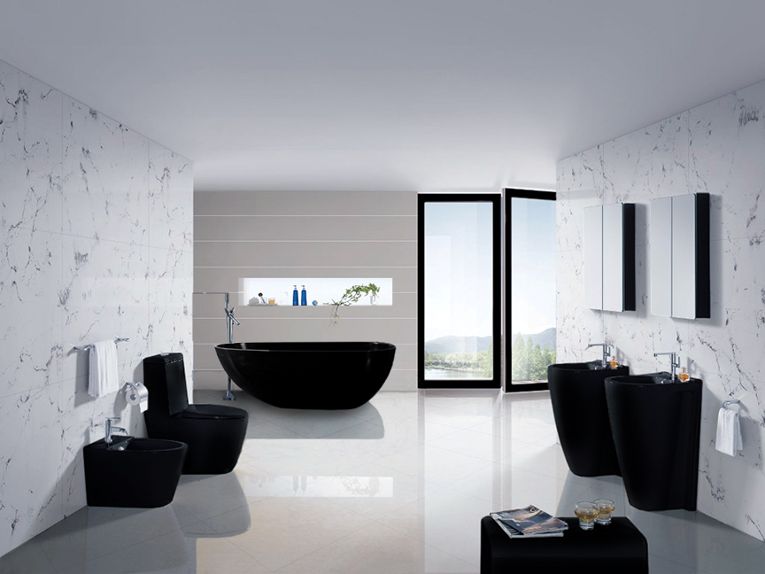 Modern Bathroom Toilet Bettino Black2