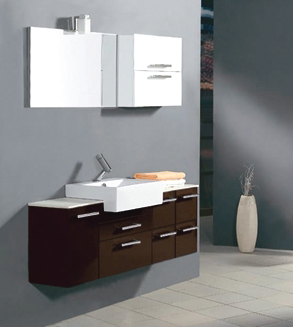 Loza Modern Bathroom Vanity Set 55 Inch, 55 Single Sink Bathroom Vanity
