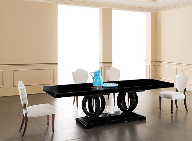 Modern Dining Table Black, Large Modern Dining Room Tables