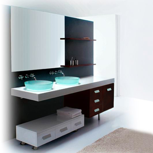Bella Modern Bathroom Vanity Set 71 Inch, Contemporary Bathroom Vanity Sets