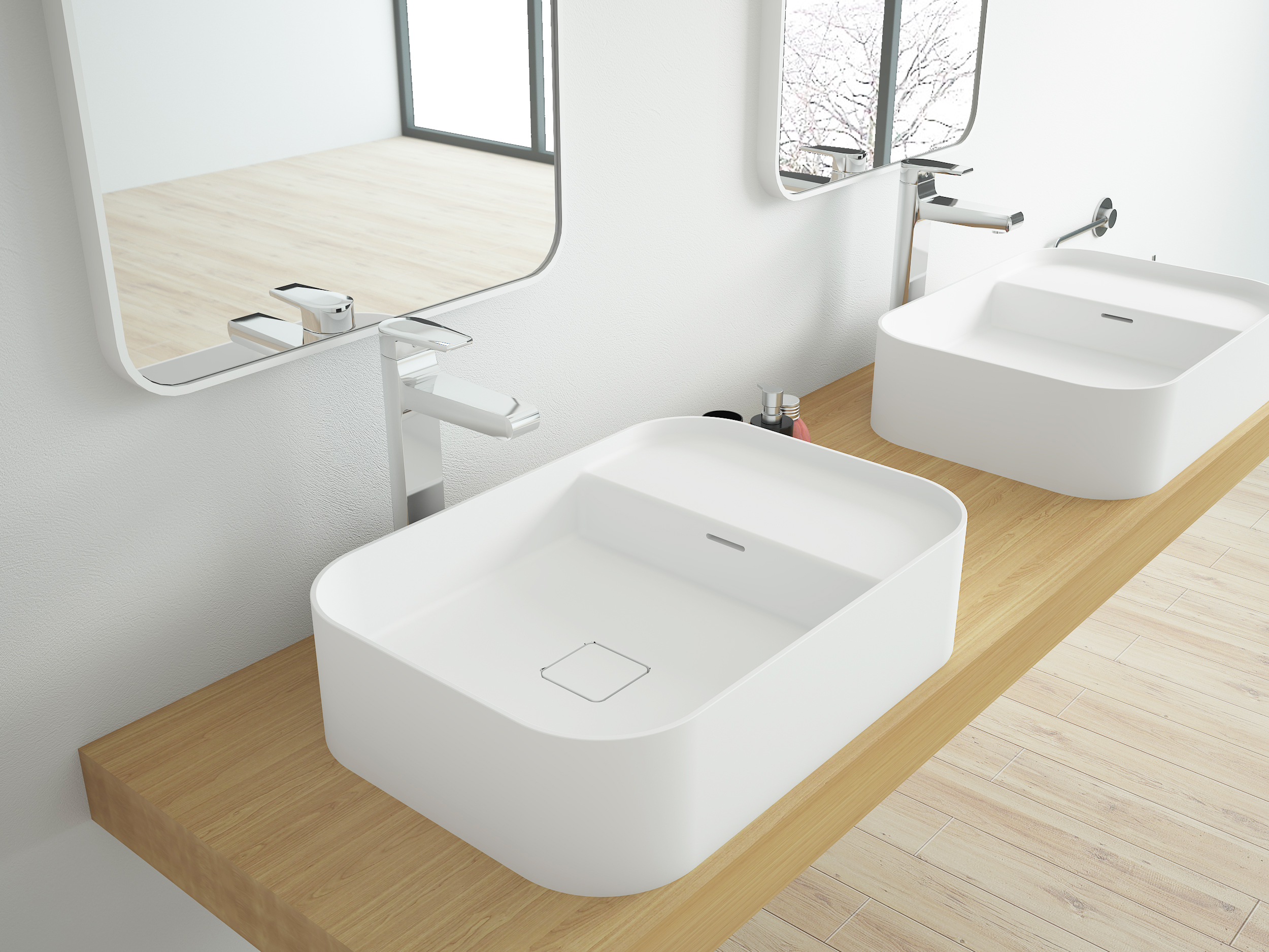 Padua Ii Solid Surface Modern Bathroom Sink