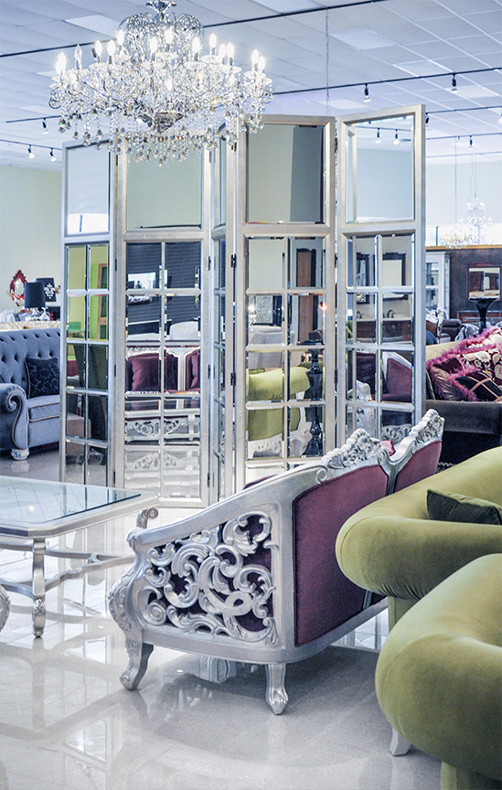 Room Divider Folding Mirror Screen Loiret