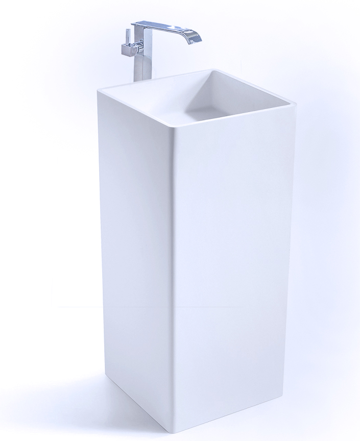 Square Modern Pedestal Sink