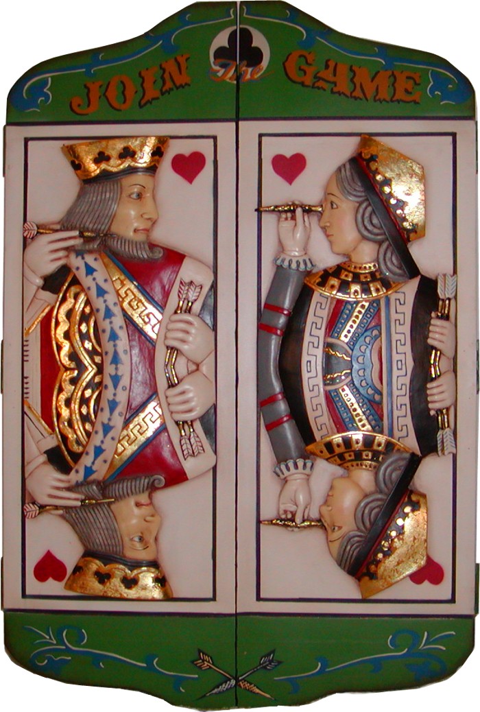 Dart Board Cabinet Game Room King And Queen Striker 36' Dart Board Cabinet King and Queen Striker 36' - Dart Board Cabinet Game Room King And Queen Striker 36'