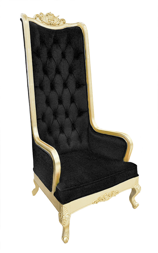 king High Back Chair throne black