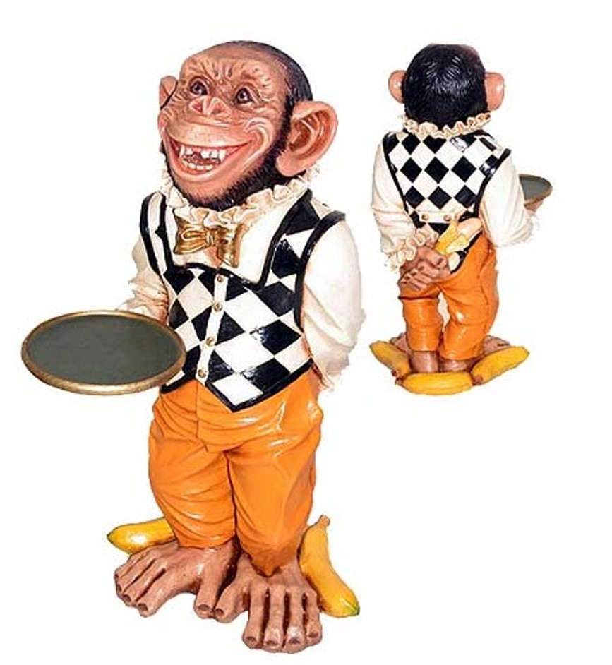 Monkey Buttler Figurine 