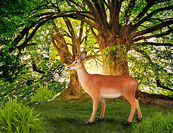 Whitetail Deer Statue Real Size Museum Quality