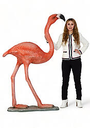Large Flamingo Statue Head Up 6FT
