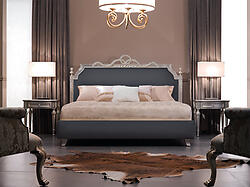 Luxury Bed - Baroque Bed - Ambassador - Gray
