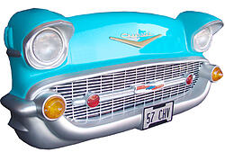 Chevy Front Wall Decor Turquoise Real Size