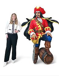 Pirate Captain Statue with Rum Barrel Life Size