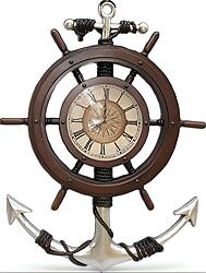 Nautical Clock Ship Wheel Large Wall Decor