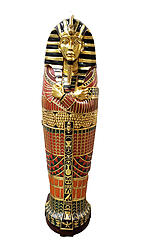 Life Size King Tut Sarcophagus Cabinet 6FT