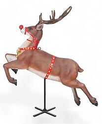 Christmas Reindeer Statue Jumping Life Size