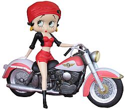 Betty Boop on Motorbike Standing