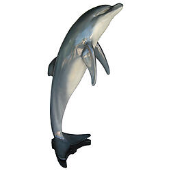 Large Jumping Dolphin Statue With Base