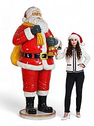 Large Santa Claus Statue with Gift Bag 7 FT