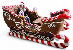 Gingerbread Christmas Sleigh Family Size 4 Seater 10FT Long