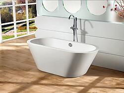 Amadeo Acrylic Modern Freestanding Soaking Bathtub 63