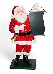Santa With Menu Board Display Statue