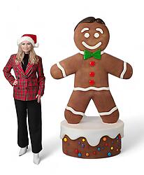 Gingerbread Man Statue 6.5 FT Large Christmas Decor