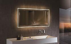 Paris II LED Lighted Bathroom Vanity Mirror 23.6