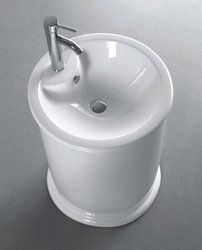Modern Pedestal Sink Vanity - Taneto