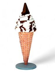 Ice Cream Choco Sundae on Cone Statue Display