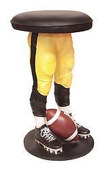Sports Bar Stool Football Player in Yellow and Black Uniform