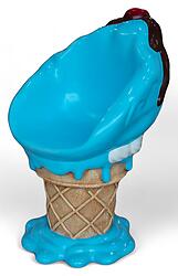 Ice Cream Chair with Blue Moon Chocolate Chip and Cherry Top