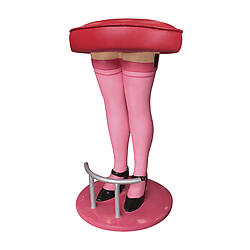 Lady Legs Bar Stool Pink Stocking